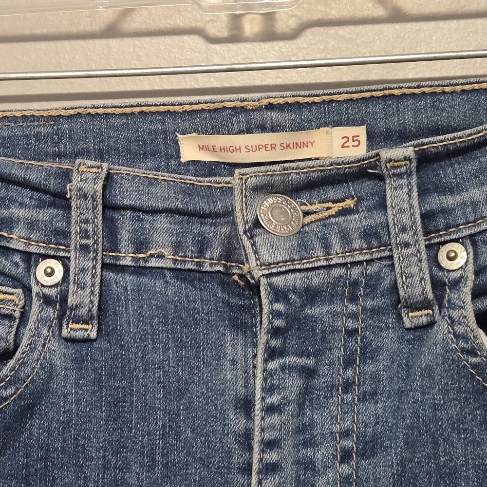 Size 25 Womens Levi's Mile High Super Skinny Jeans